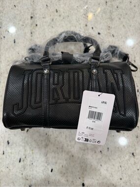 Jordan Black Perforated Leather Crossbody Bag - NWT